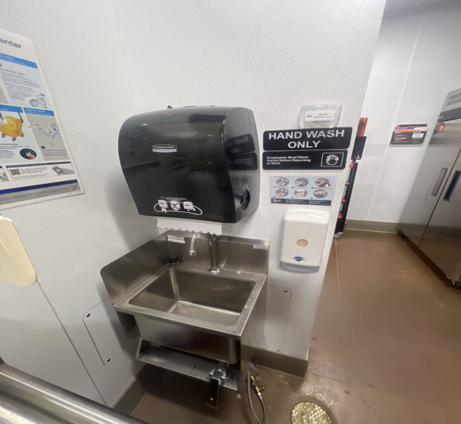Hand wash and hygiene compliance area